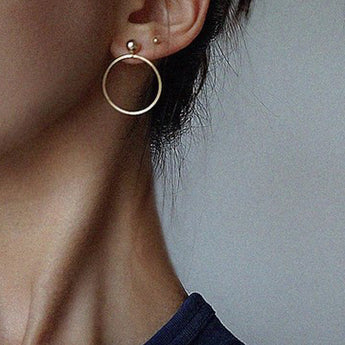 Jewelry Punk Style Gold & Sliver Earrings