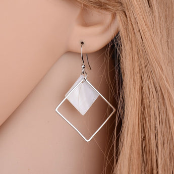 Brief Cool Style Silver Plated Alloy  Earrings