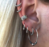 E0262 Punk Style Silver Color Earring