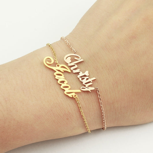 Custom Jewelry Personalized Name Bracelet For Women Gold Pulseira Masculina Charm Bracelet Armbanden Voor Vrouwen Christmas Gift