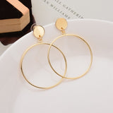 Geometric Big Round Circle Earrings