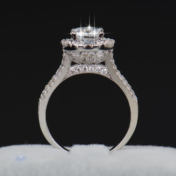 Crystal Zircon  Wedding Ring