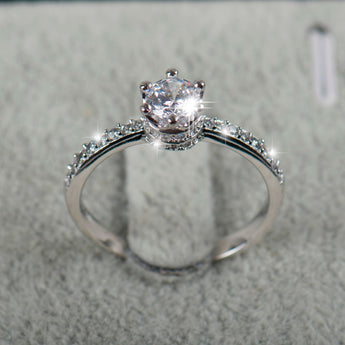 5A Zircon Wedding crown Ring