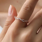 Twist Bride's Rose Gold  Wedding Ring