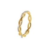 Twist Bride's Rose Gold  Wedding Ring